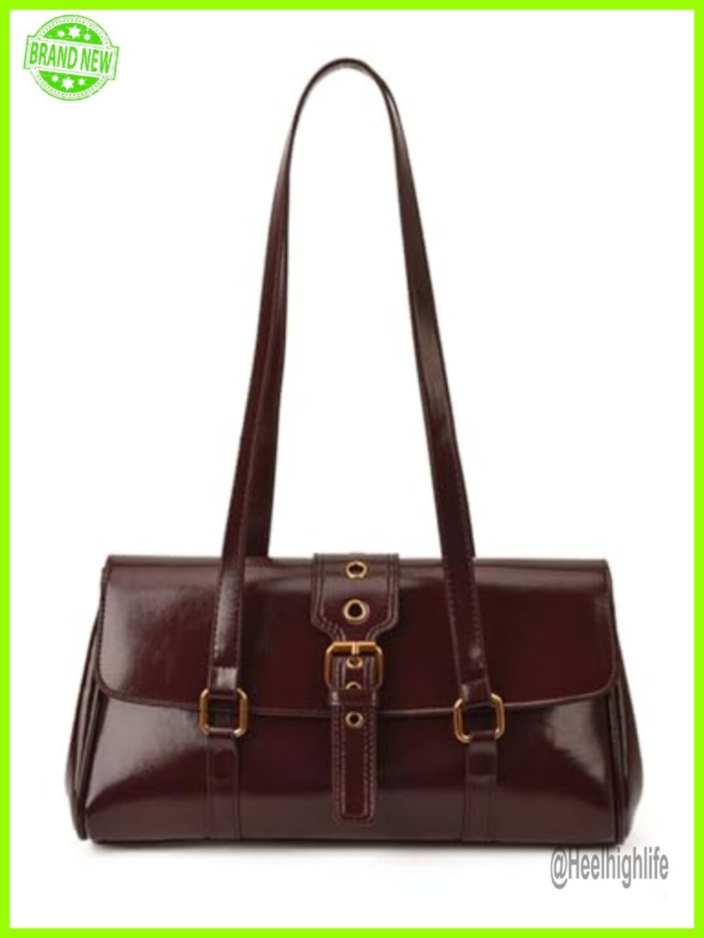 Vegan Leather Y2K Top Handle Shoulder Bag Underarm Purse